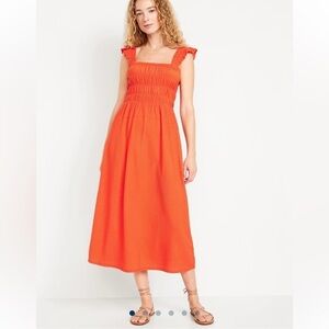 Old Navy Midi Dress L Red